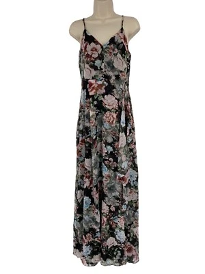 Dress Forum Medium Floral Maxi Dress Western Cowgirl BOHO Chiffon Fit Flare NEW - Image 1 of 4