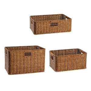   Ratten Decorative Basket with Handles Easy to Clean Handcrafted Brown - Bild 1 von 10
