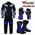 Produktbild - Men Motorcycle Racing Textile Suit Motorbike Leather Boots Waterproof Suits Boot