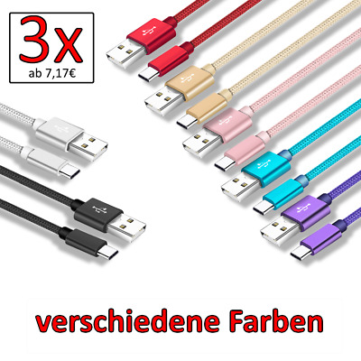 Ladekabel USB Typ C Schnell Datenkabel Für Samsung Huawei Handy Schnellladekabel • 5.99€