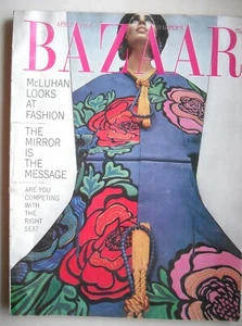 VINTAGE HARPER'S BAZAAR APRIL 1968 WOMENS FASHION MAGAZINE ADS MODELS - Picture 1 of 14