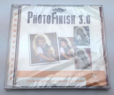 Vintage 1998 SoftKey PhotoFinish 3.0 Software CD Windows 3.1 & 95 Sealed SOFT009 - Image 1 of 2