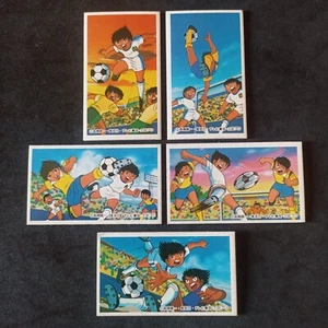 Captain Tsubasa Menko Cards Set Of 5 Holly & Benji 1980s Showa Era Retro Good - Picture 1 of 11