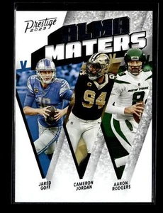 2023 Panini Prestige Alma Maters #AM-9 Aaron Rodgers Cameron Jordan Jared Goff - Picture 1 of 2