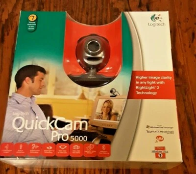 Logitech QuickCam Pro 5000 Webcam for Windows 2000 or XP Only NEW in Box - Image 1 of 4