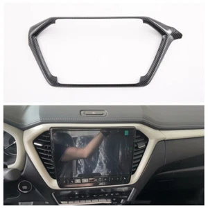 Carbon Fiber GPS Navigation Frame Cover Trim for Isuzu D-Max Dmax 2021 2022 2023 - Foto 1 di 4