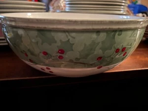 LENOX HOLIDAY GATHERINGS DAMASK Round Vegetable/ Serving Bowl 9 7/8 - Picture 1 of 4