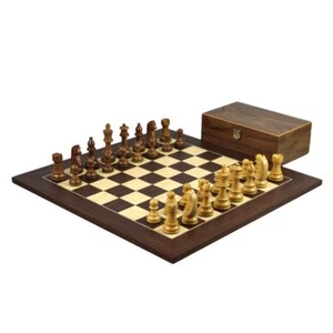 Macassar Chess Set 20 Inch with Weighted Sheesham German Staunton Chess Pieces 3 - Picture 1 of 10