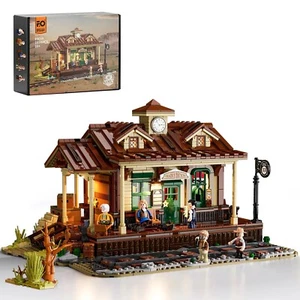 FUNWHOLE® F9039 West Train Station Building Set w/Light Kit 1974pcs - AU Stock - Picture 1 of 22