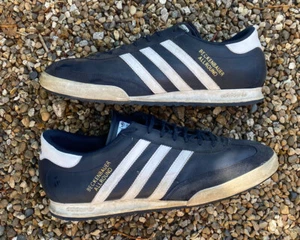ADIDAS BECKENBAUER ALLROUND BLUE LEATHER TRAINERS UK 12.5 US 13 ^ - Picture 1 of 10
