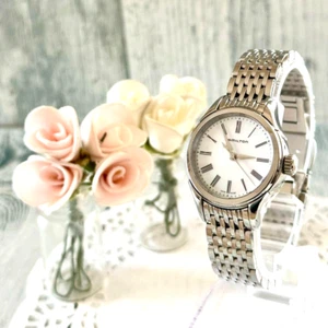 Rare MIKIMOTO Analog Quartz Women's Wristwatch Pearl Shell 18KGP Used - Picture 1 of 5