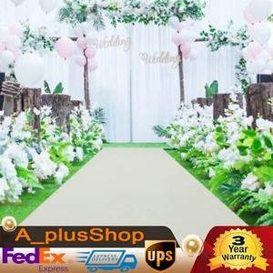 Alfombra blanca de 33*3 pies alfombra de pasillo para boda fiesta ceremonia graduación evento decoración - Imagen 1 de 13