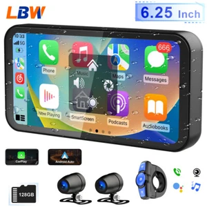 Portable Motorcycle DVR GPS CarPlay Navigator 6.25'' IPS Screen Waterproof - Picture 1 of 7