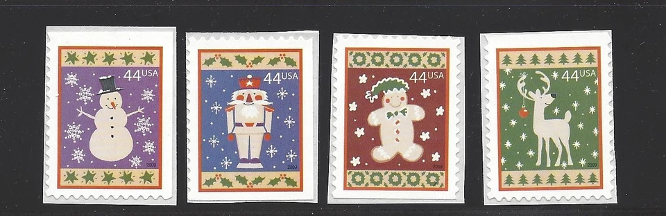 US Scott # 4425 - 4428 /  Christmas Winter Holiday Set of Singles MNH - Image 1 of 1