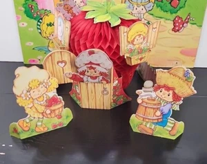 Seltene Vintage Erdbeere Shortcake Honigwabe Party Deko Haus mit Kindern - Bild 1 von 24
