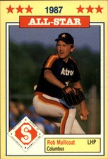 1987 Southern League All-Stars Jennings #15 Rob Mallicoat