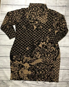 Venus Women’s Sweater Dress Brown Black 3X Acrylic R4 - Picture 1 of 9
