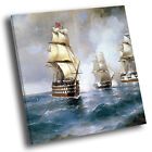 Abstract Square Photo Canvas Picture Prints Wall Art Vintage Ships Sea Retro