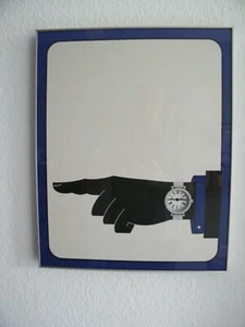 Uhr Bilderuhr Quarzuhr mit Alu Rahmen Bild Maße 50 x 40 x 3 cm - Bild 1 von 4