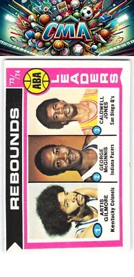 1974-75 Topps #211 ABA '73-74 Rebound Leaders - Image 1 of 2