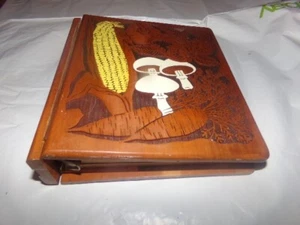 Unused Wooden Laser Engraved Recipe Book by Laser Works side engraved Mary Ross - Picture 1 of 10