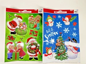 NEU Weihnachten Santa-Kris Kringle/Schneemänner Urlaub Fenster Klammern Dekor - Bild 1 von 5