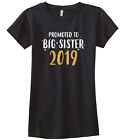 Promoted to Big Sister 2019 Girls Fitted T-Shirt Pregnancy Announcement