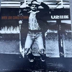 U2 1989 7" Vinyl Single When Love Comes To Town b/w Dancing Barefoot BB King VR1 - Picture 1 of 2