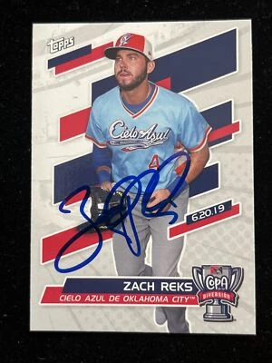 ZACH REKS Signed 2020 Topps Pro Debut Copa Baseball Card DODGERS ROOKIE RC AUTO - Image 1 of 2