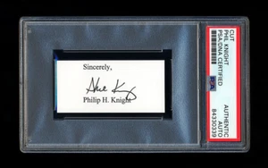 PHIL KNIGHT CORTE FIRMADO PSA/ADN FUNDADOR NIKE CEO NBA PATOS OREGON - Imagen 1 de 1