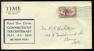 U.S. FDC #772 Planty #P46 1st Time Magazine Cachet Hartford, CT - Picture 1 of 1