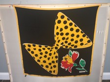 VINTAGE BALENCIAGA PARIS WOMEN’S JACQUARD SILK SCARF BOW PRINT 35”