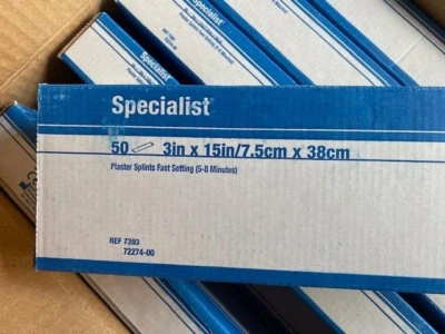 BSN Medical 3"x15" Specialist 50/Pack Plaster Splints Fast Setting(5-8 min)