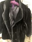 Vintage Grandazia By Dubrowsky & Perlbinder Faux Fur Coat Black Size Large Lined
