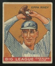 1934 GOUDEY V354 WORLD WIDE GUM #32 EPPA RIXEY PERFECTLY CENTERED HALL OF FAME