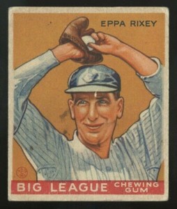1934 GOUDEY V354 WORLD WIDE GUM #32 EPPA RIXEY PERFECTLY CENTERED HALL OF FAME