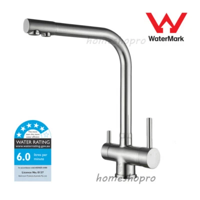 Brushed 3 Way Kitchen Mixer Sink Tap Pure Drink Filter Water Supply RO Faucet - image 1 of 4