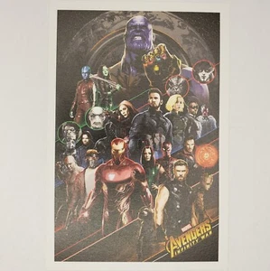 Marvel Infinity War Postcard MCU Captain America Black Widow Thanos Iron Man - Picture 1 of 2