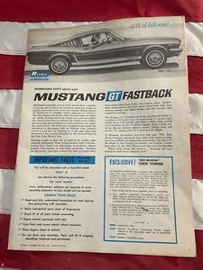 INSTRUCTION SHEET (ONLY) FOR RENWAL MUSTANG IN 1/12 SCALE. - Bild 1 von 1