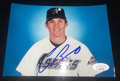 Craig Biggio Auto Color 5x7 AUTO 1996 Houston Astros Team Issue Signed JSA - Image 1 of 2