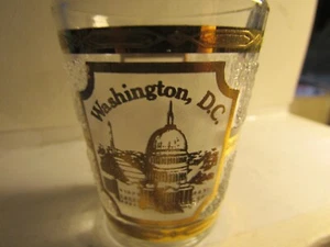 De colección - Washington DC - Vaso de chupito Culver con oro 22k - logotipo del Capitolio - nuevo - Imagen 1 de 4