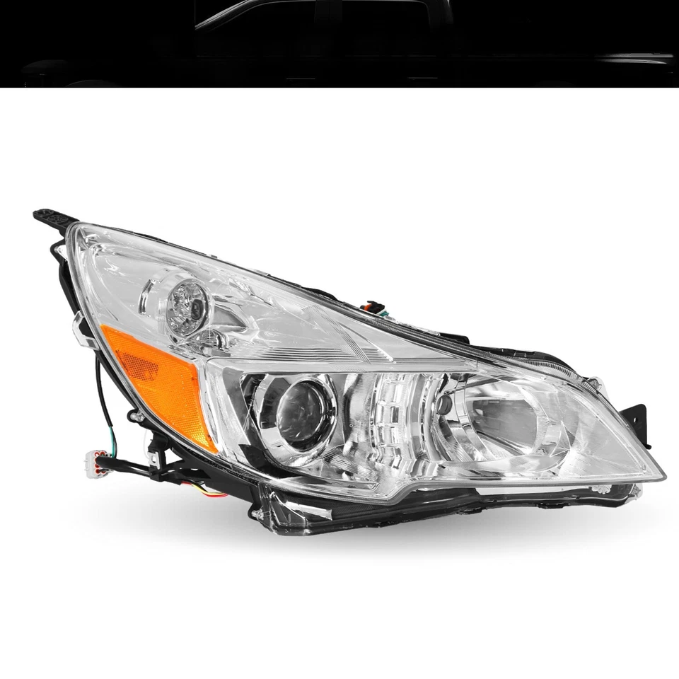 USADO para 2013-2014 Subaru Outback Legacy conjunto de farol direito halogênio cromado - Imagem 1 de 1