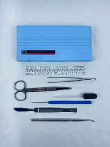 Hamilton Bell Dissection Dissecting Kit  7 Piece Classroom with Case Vintage USA - Picture 1 of 12