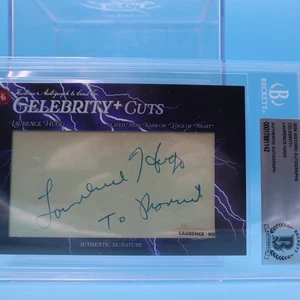 LAURENCE HUGO signed autographed 3x5 Card BECKETT AUTH #1/4 - "EDGE OF NIGHT" - Picture 1 of 3