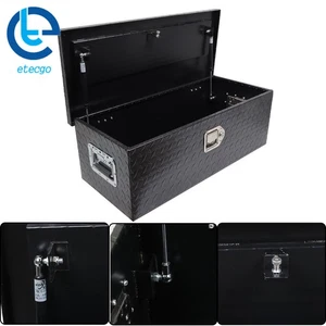 30" x13" x10" Black Aluminum Tool Box for Trailer Truck Pickup Truck Bed Storag - Picture 1 of 15
