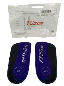 PCS sole 3/4 ORTHOTIC SHOE INSOLE 1 SET HIGH ARCH MEN 9-11/WOMEN 10-12 (2 SOLD) - Picture 1 of 24