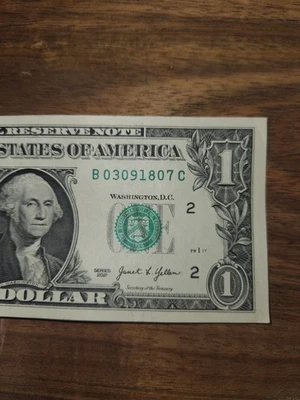 2021 One Dollar $1  Federal Reserve Birthday Note March 9th 1807 - Image 1 of 3