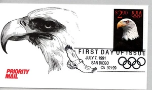 #2540 BALD EAGLE $2.90 PRIORITY MAIL STAMP FIRST DAY OF ISSUE FDC - Picture 1 of 1