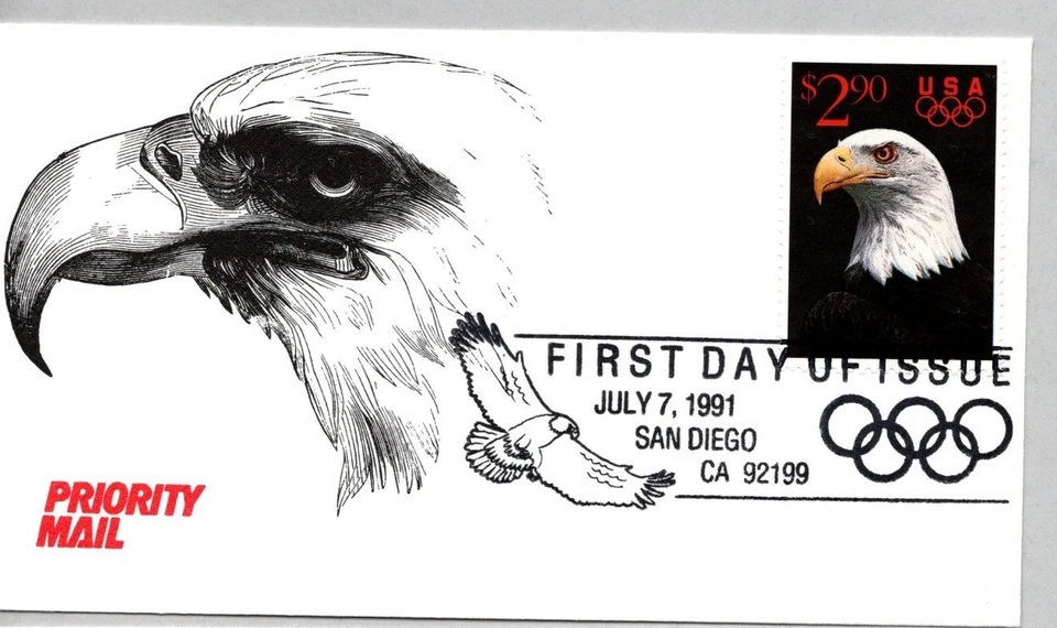 #2540 BALD EAGLE $2.90 PRIORITY MAIL STAMP FIRST DAY OF ISSUE FDC - Image 1 of 1