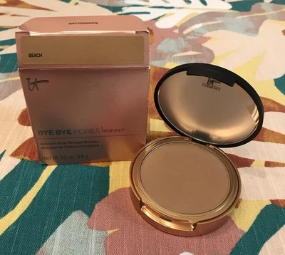 it Cosmetics Bye Bye PORES Bronzer (Beach) Poreless Finish Airbrush Bronzer NIB - Image 1 of 4